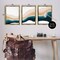 Stupell Industries Fluid Peach Swirl 3pc Floater Framed Canvas Wall Art Set Design by JJ Design House, LLC.